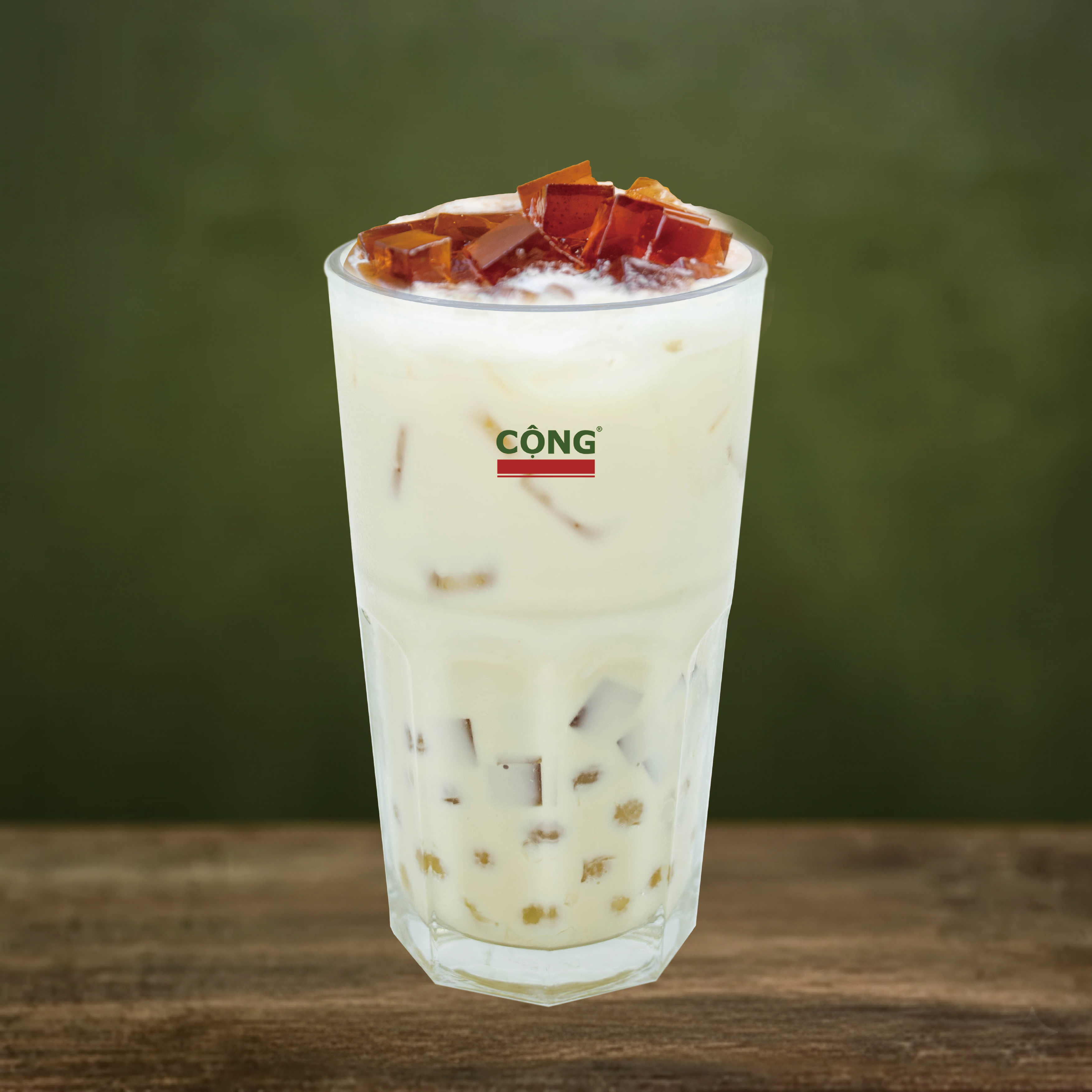 茉莉奶茶W.咖啡凍＆蒟蒻晶球