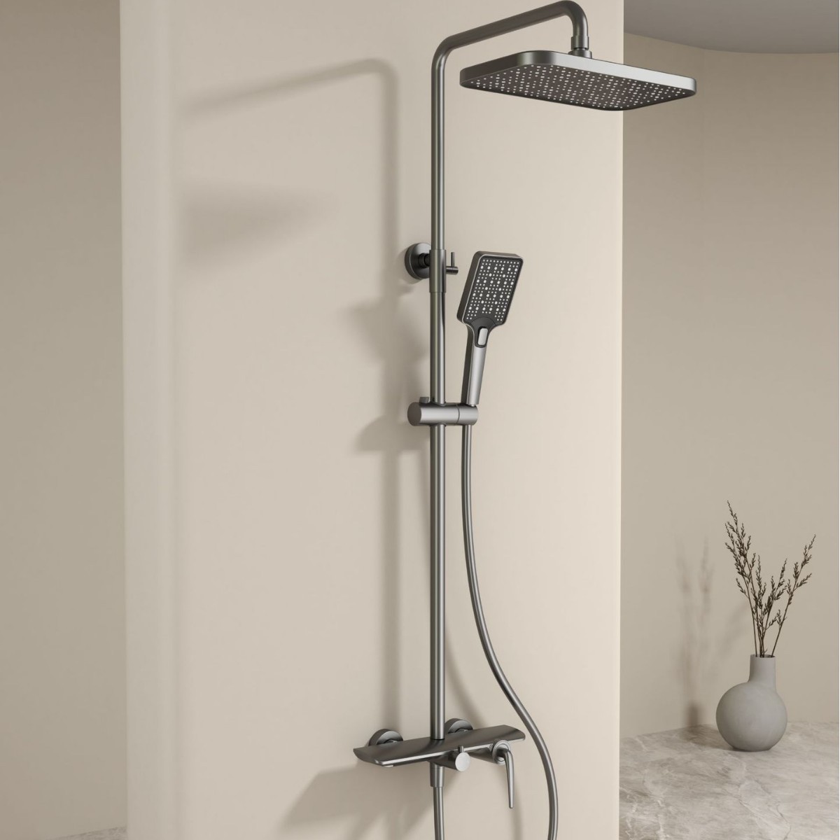 IDEAVIT -  薄型旋鈕切換淋浴柱花灑  -  JSB-L226417