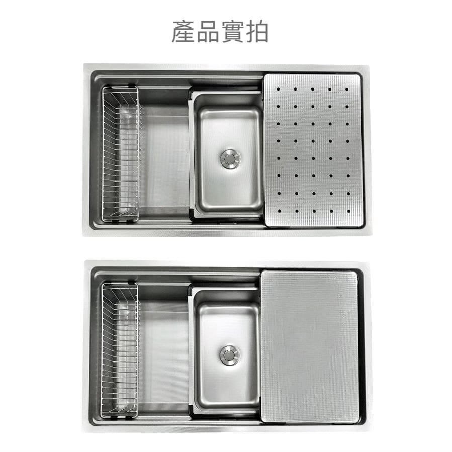 日向 - 3D奈米壓紋不鏽鋼廚房水槽 - 大全配 / SUN7709