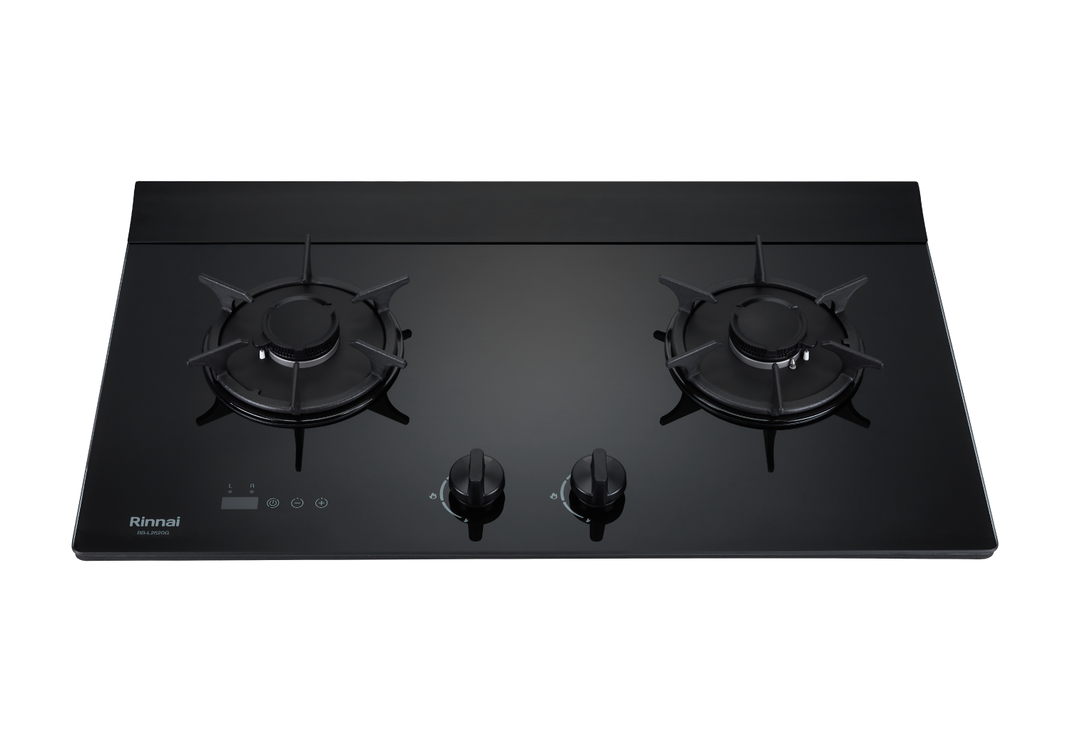 Rinnai林內-檯面式彩焱玻璃雙口爐-RB-L2620G(B)