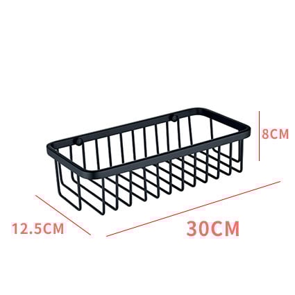 雷勒-霧黑系列-長方型網籃置物架-BH-9.97