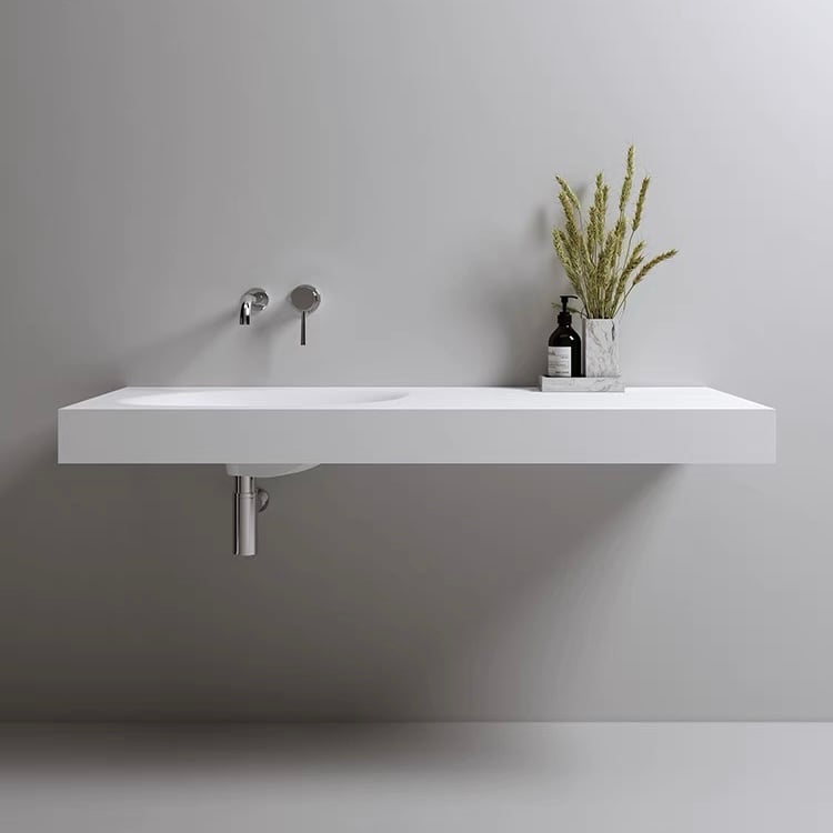 IDEAVIT - 人造石一體成型掛式盆 - K-209-T-UP IDEAVIT - 人造石一體成型掛式盆 - K-209-T-UP