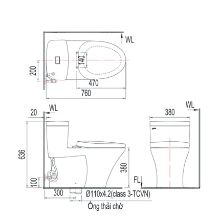 日本 INAX 單體馬桶 AC-900VRN-TW