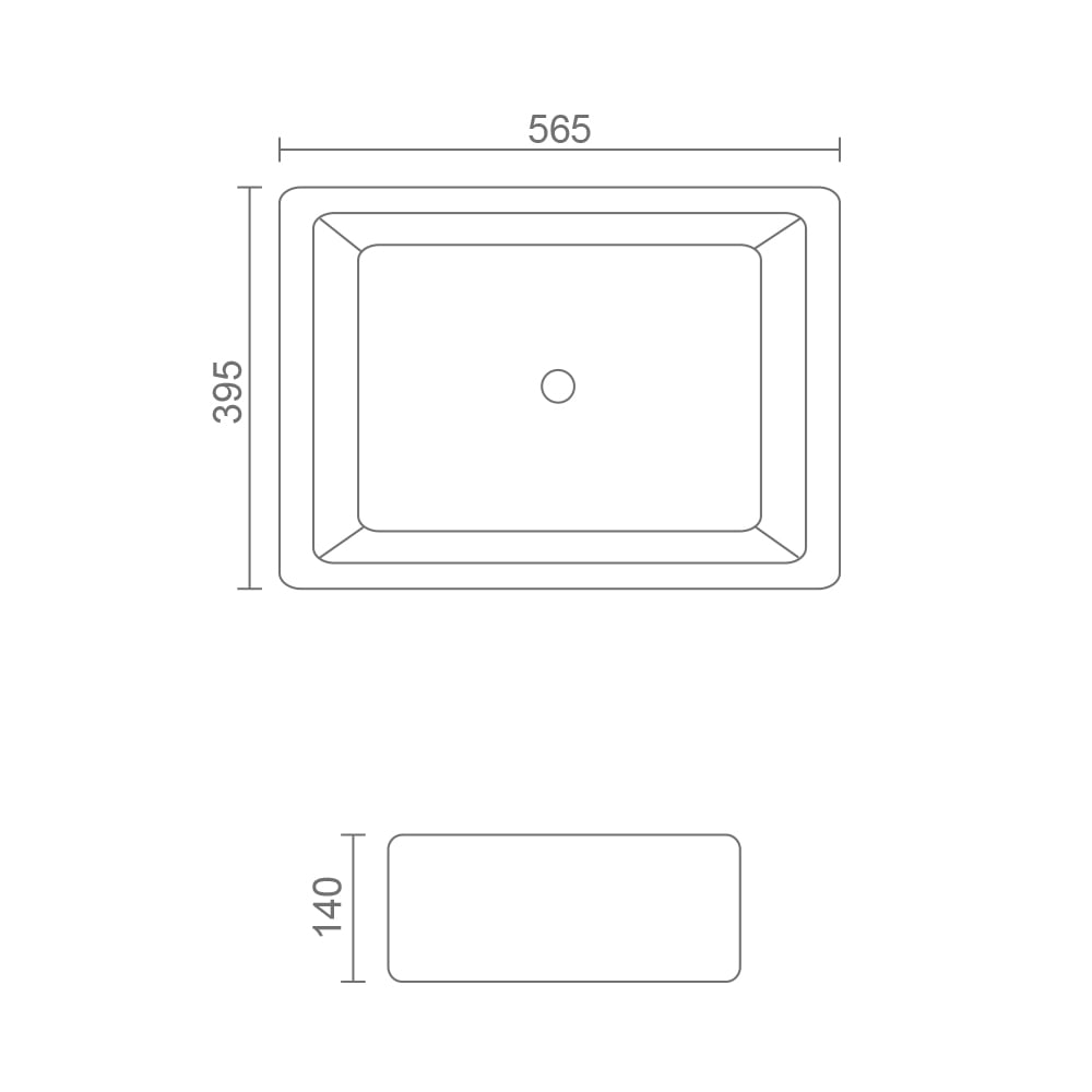 MRBEAR - 薄長方盆 / PMA-1064A