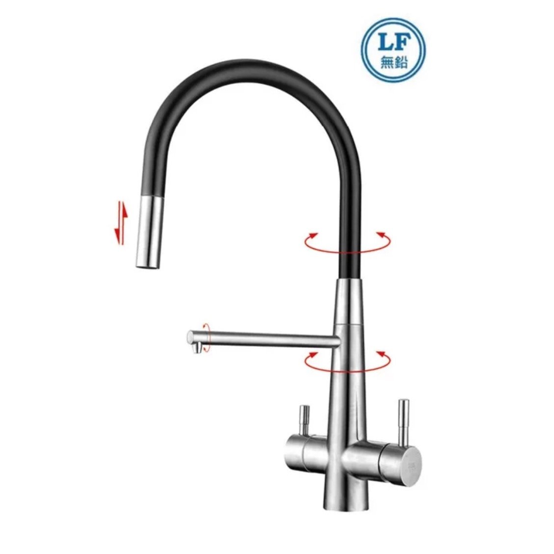 K-BOSS-不銹鋼304廚房四用龍頭-K-LF425RO GY