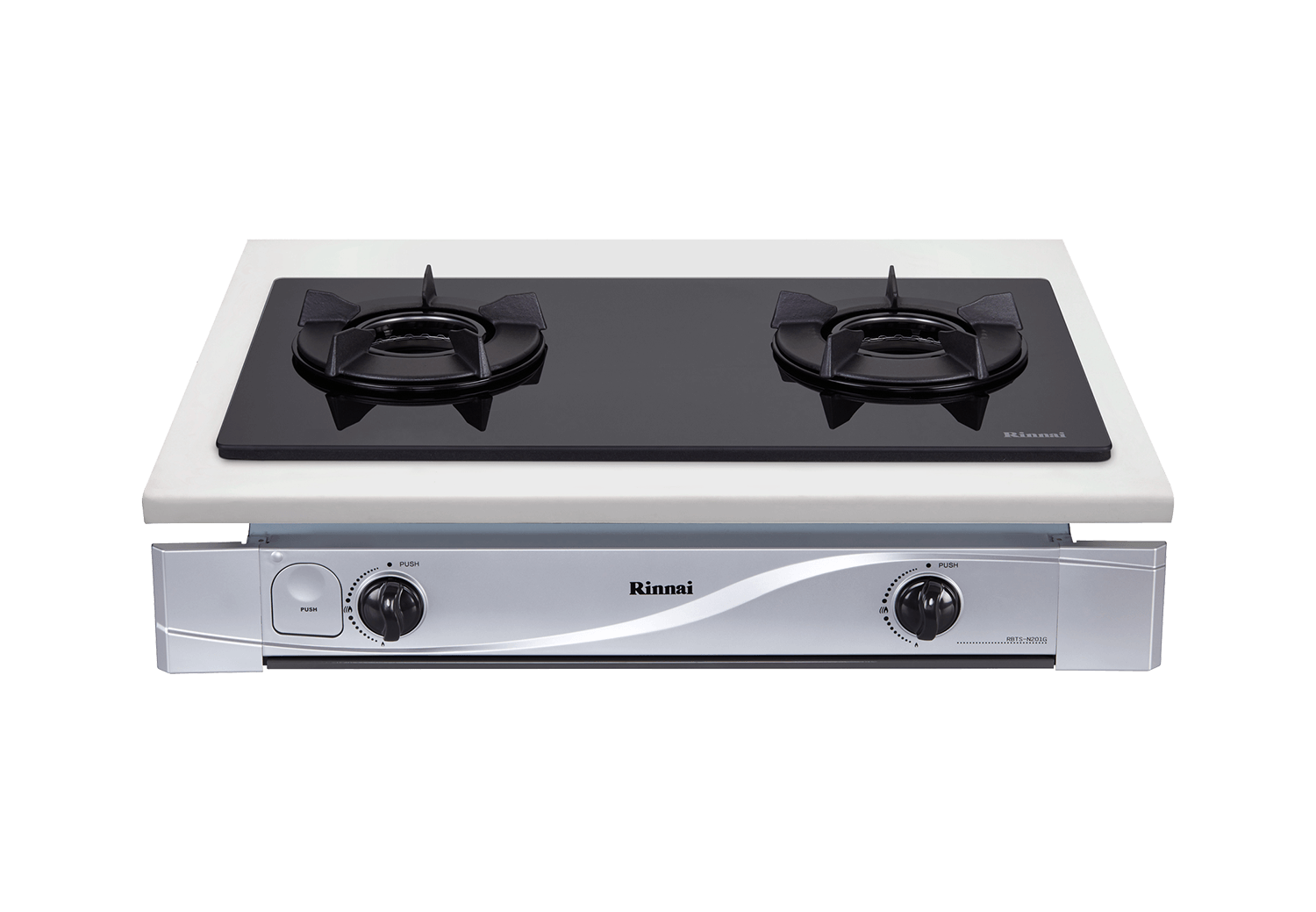 嵌入式內焰玻璃雙口爐-RBTS-N201G(B)