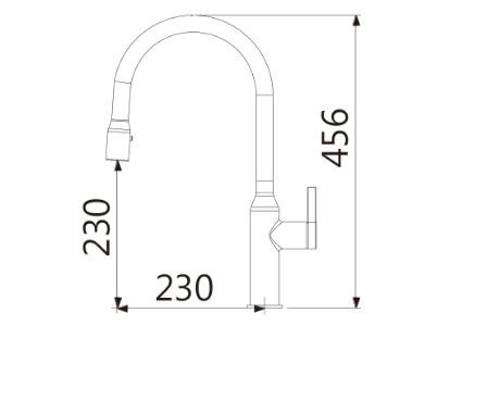 T.A.P. - 抽拉廚房龍頭(霧感黑) / TAP-107016