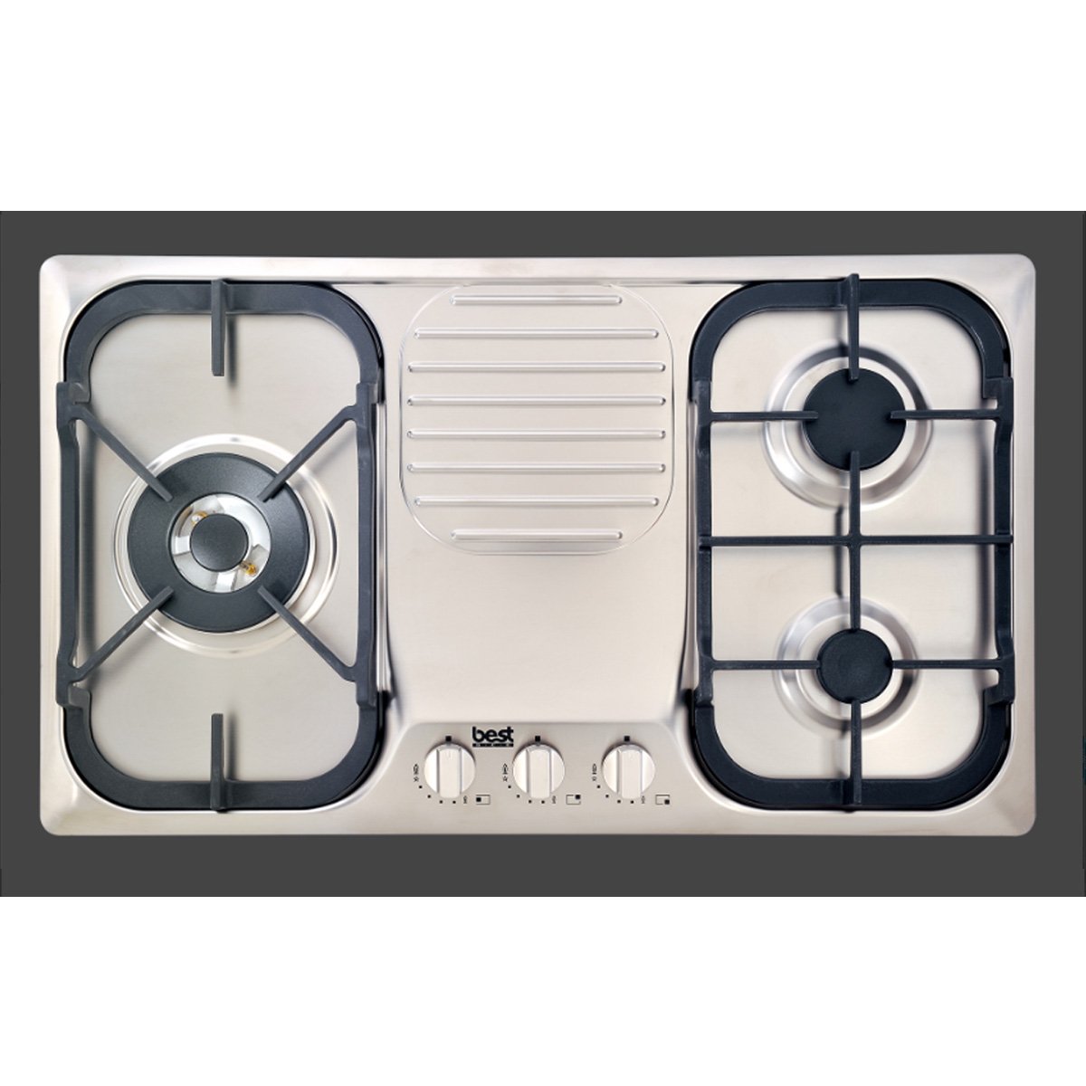 不鏽鋼三口高效能瓦斯爐GH7050-L 不鏽鋼三口高效能瓦斯爐GH7050-L