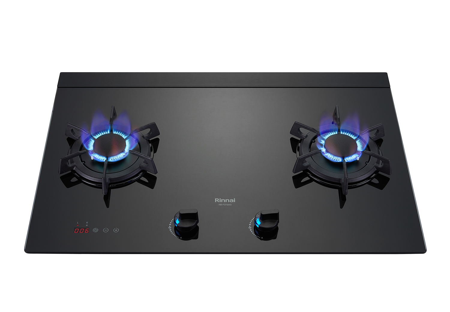 檯面式蓮花玻璃雙口爐-RB-F2720G(B)