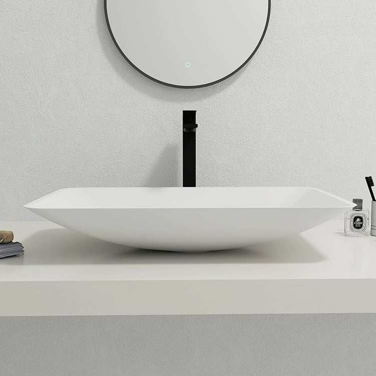 IDEAVIT - 人造石檯面型薄邊盆 - K-019L-T-UP