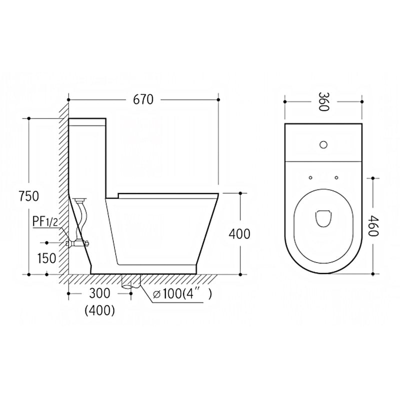Cassido - 單體兩段式沖水馬桶 / O-802