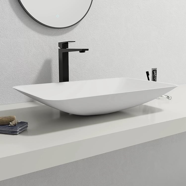 IDEAVIT - 人造石檯面型薄邊盆 - K-019L-T-UP