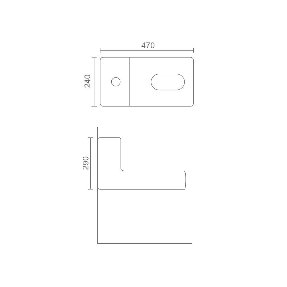 MRBEAR - L型碗盆托架(高)  / PMA-1060