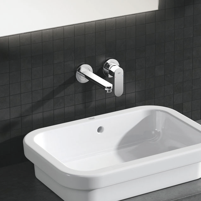 GROHE 雙孔埋壁式面盆龍頭 (鉻色) -19571002