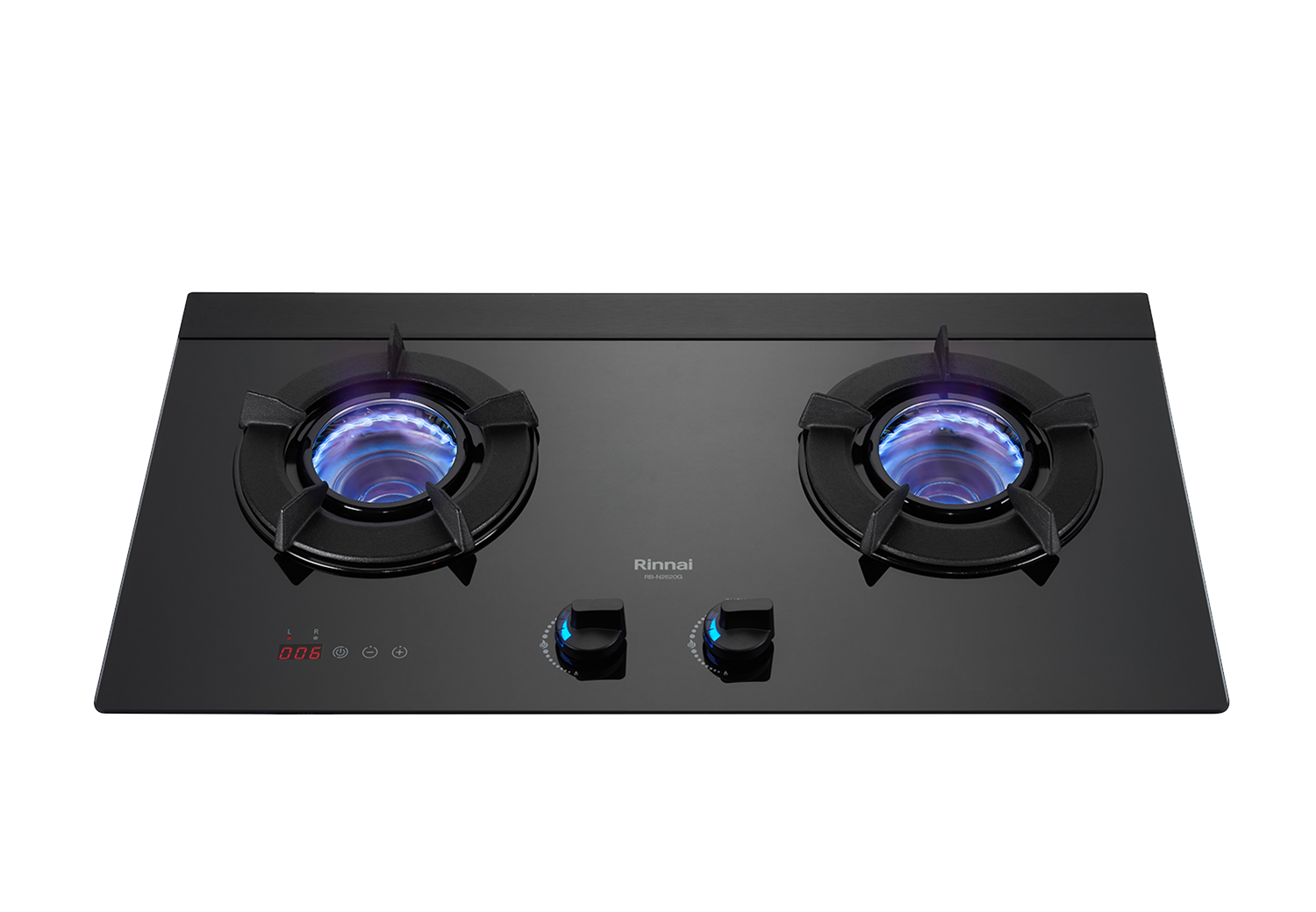 檯面式內焰玻璃雙口爐-RB-N2620G(B)