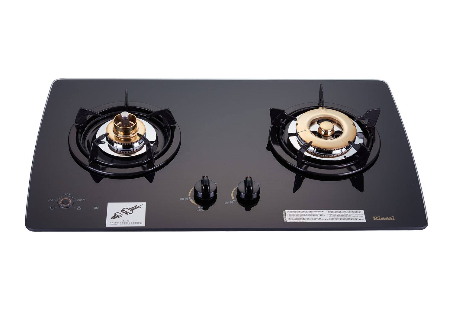 檯面式美食玻璃雙口爐-RB-2CGS(B)-TR