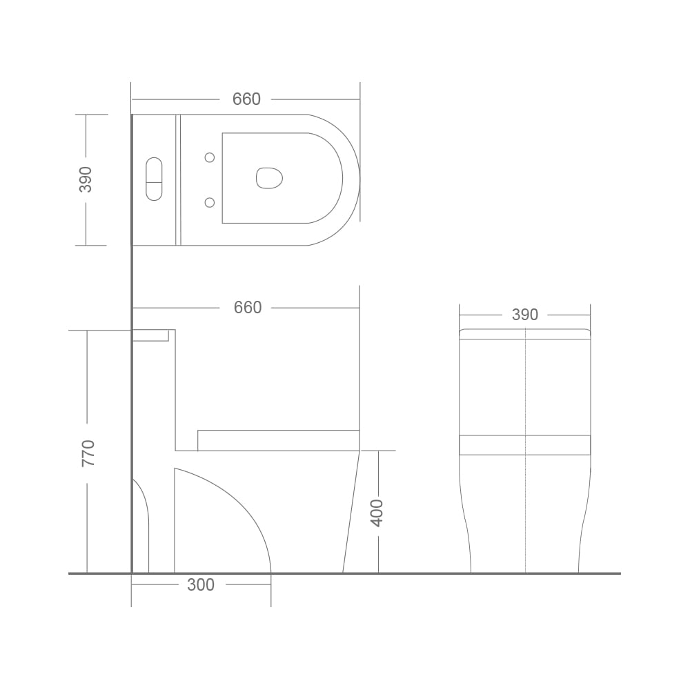 MRBEAR - 兩段式省水單體馬桶 / MA-1939-BN