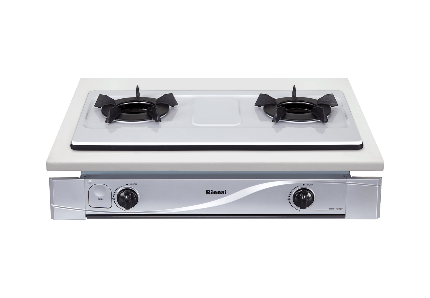 嵌入式內焰琺瑯雙口爐-RBTS-N201W