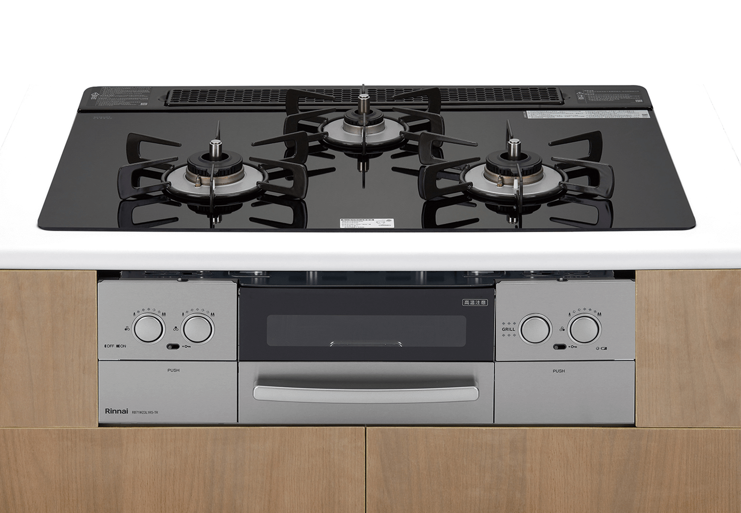 爐連烤感溫玻璃三口爐 | 如意烤LiSSe|-RB71W23L1R5-STW-TR