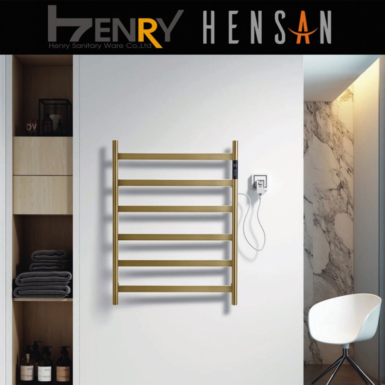 HENSAN - 智能電熱毛巾桿 / F-2405-BG(拉絲金)