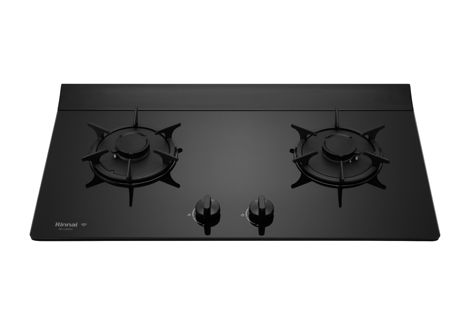 Rinnai林內-檯面式彩焱玻璃雙口爐-RB-L2680G(B)