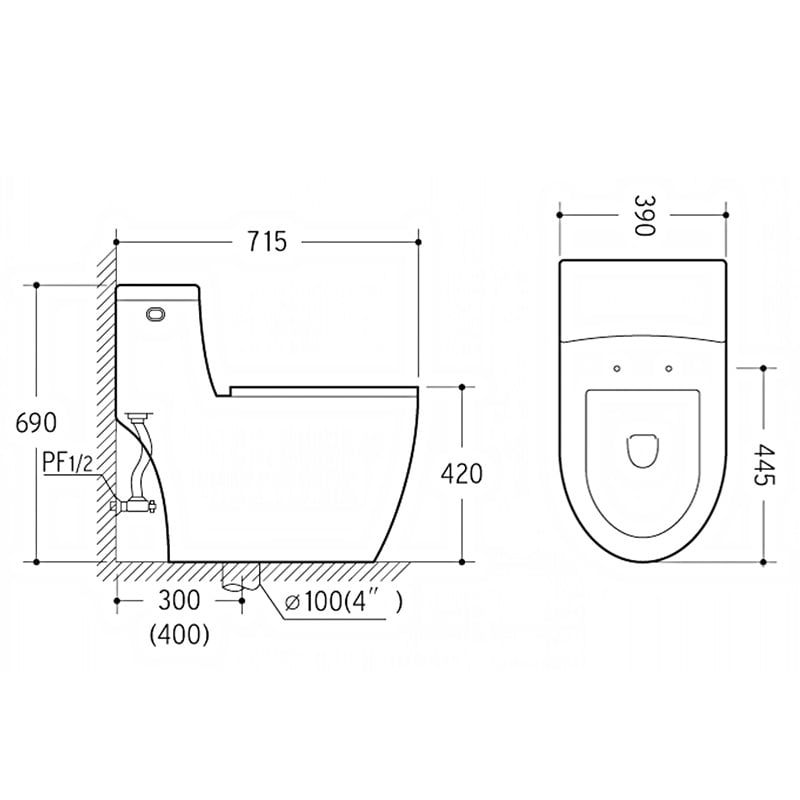 Cassido - 單體兩段式沖水馬桶 / O-702