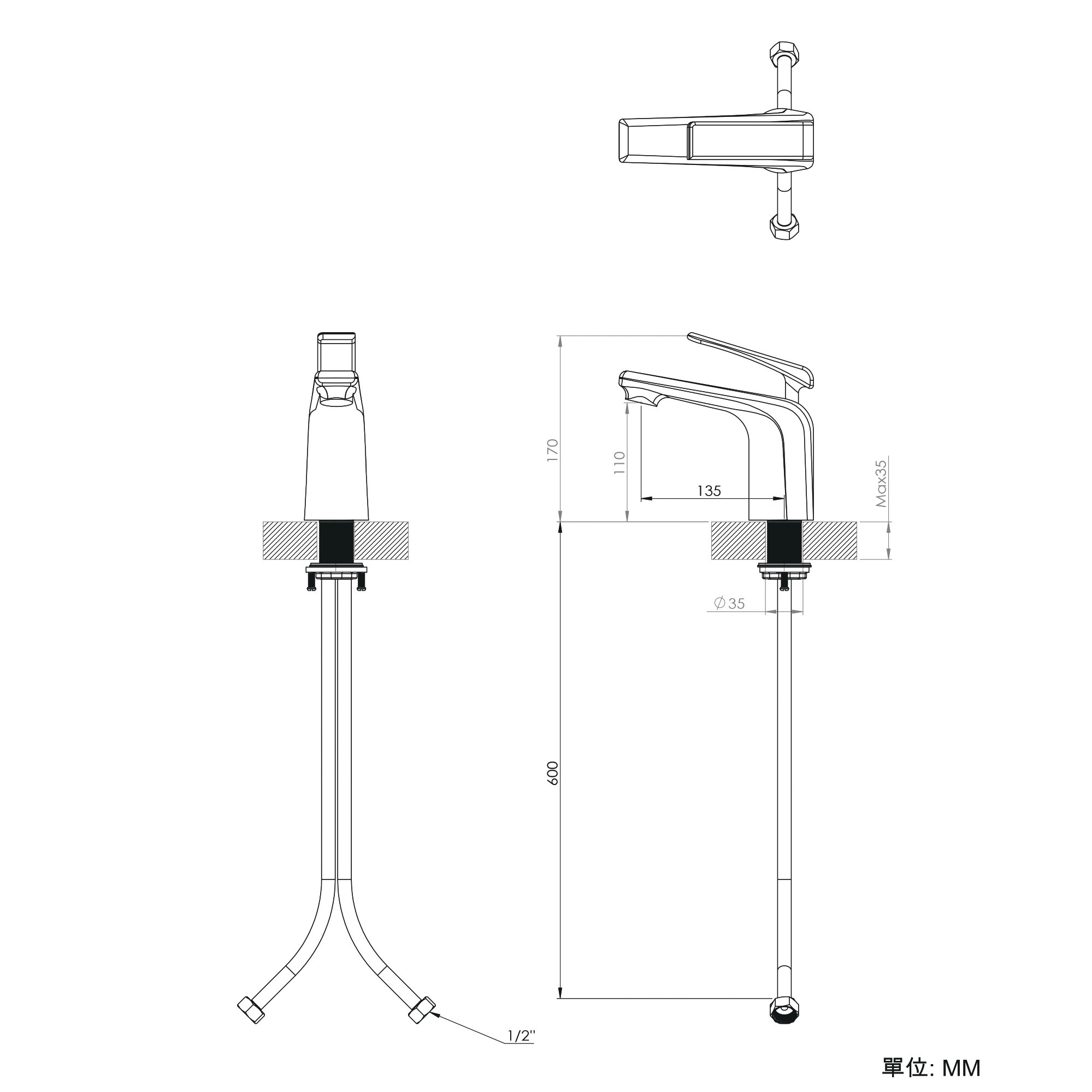 MIT YF - 系列經典款 - 細緻鏡面電鍍面盆龍頭 - 11262/11263