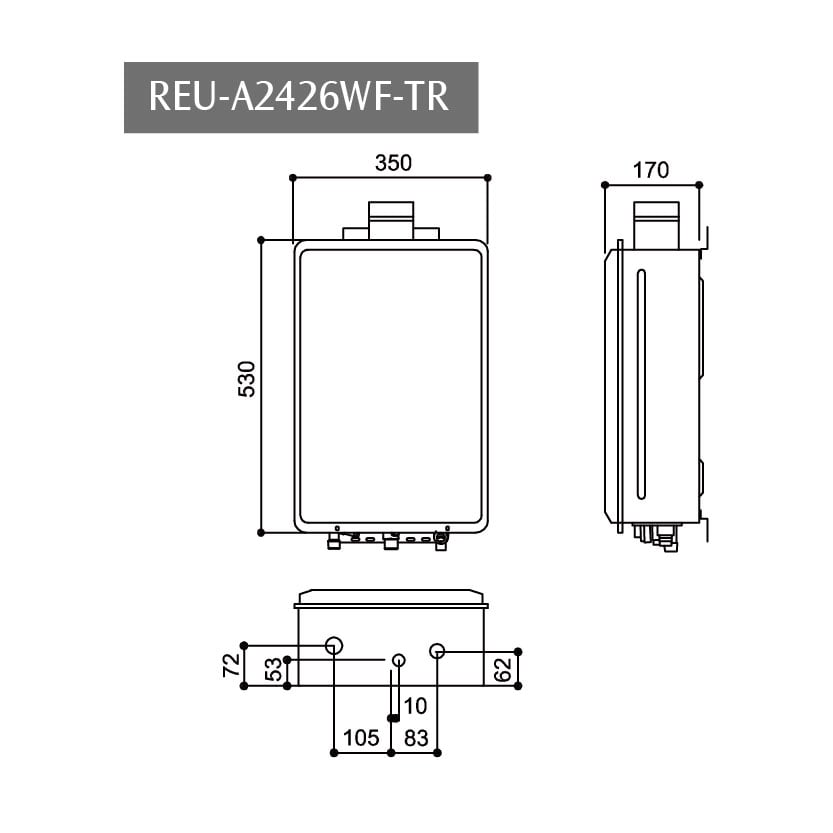 屋內型24L強制排氣熱水器-REU-A2426WF-TR