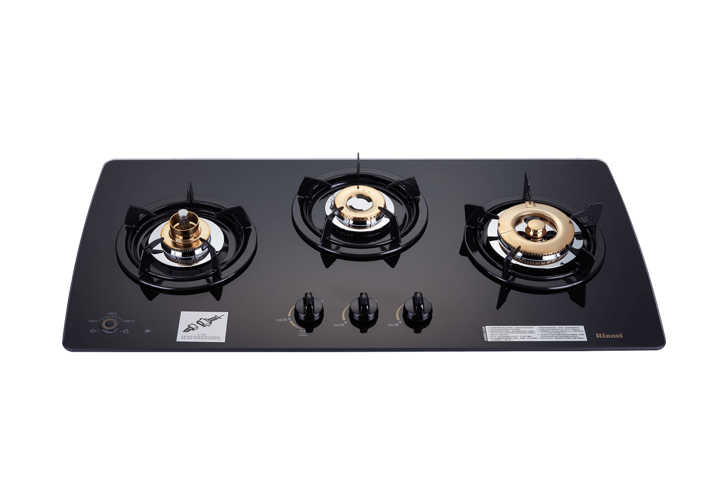 檯面式美食玻璃三口爐-RB-3GMB(BR)