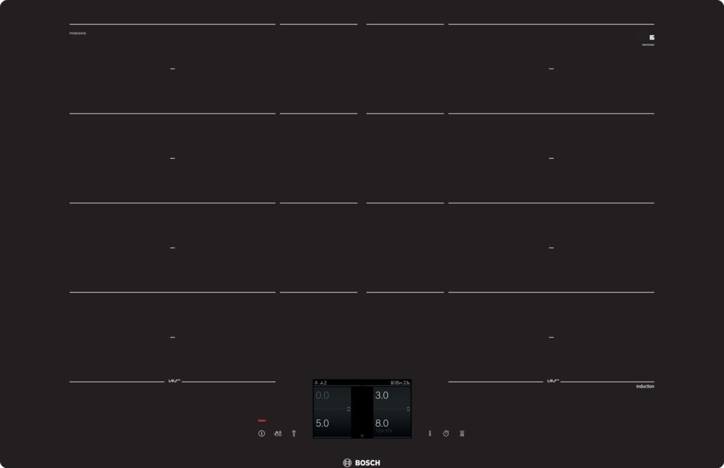 BOSCH-8系列 Flex感應爐 80 cm-PXY801KW1E BOSCH-8系列 Flex感應爐 80 cm-PXY801KW1E