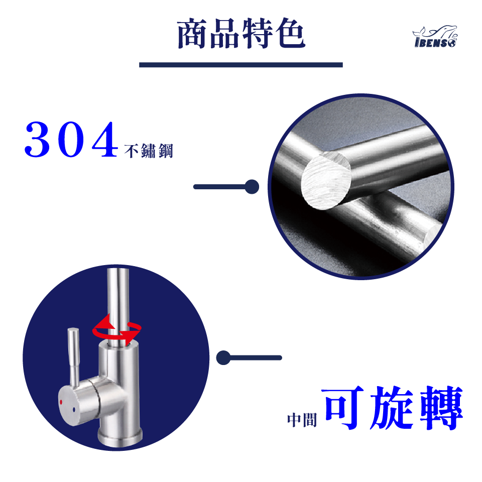 IBENSO 單孔廚房龍頭-20C-3101