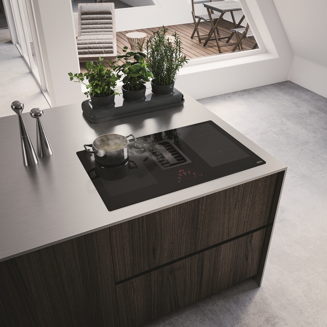 瑞士 FRANKE-排煙感應爐二合一 FMA839