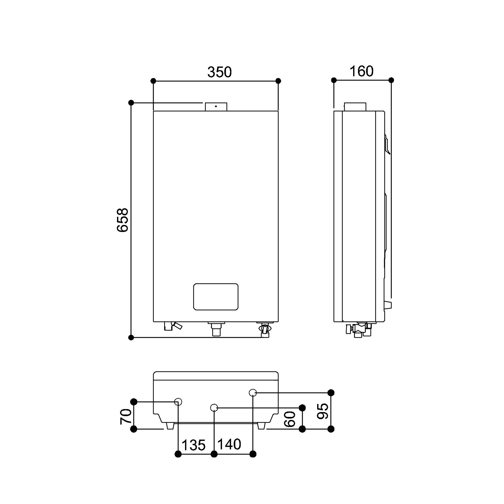 屋內型12L強制排氣熱水器-RUA-1200WF