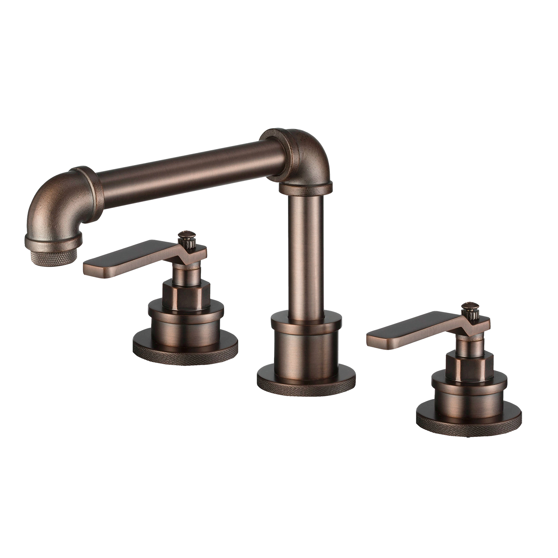 JiangPin-復古工業風 - 分控式雙把手 / 面盆龍頭 (霧砂黑、絲面古銅)