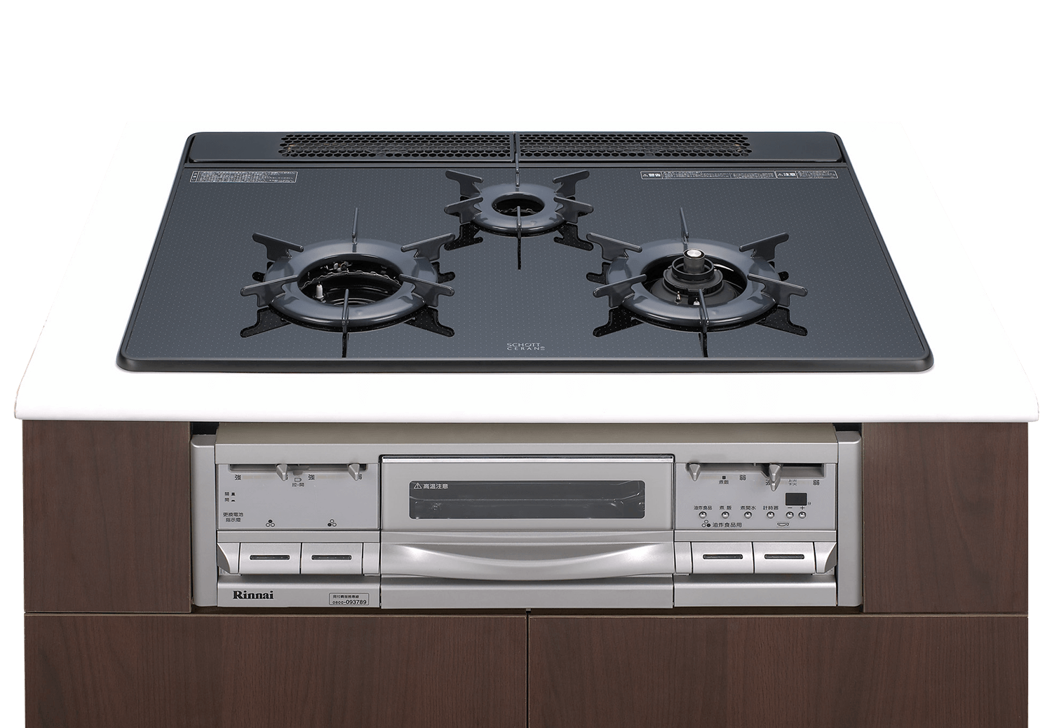 爐連烤內焰玻璃三口爐-RBG-350GN