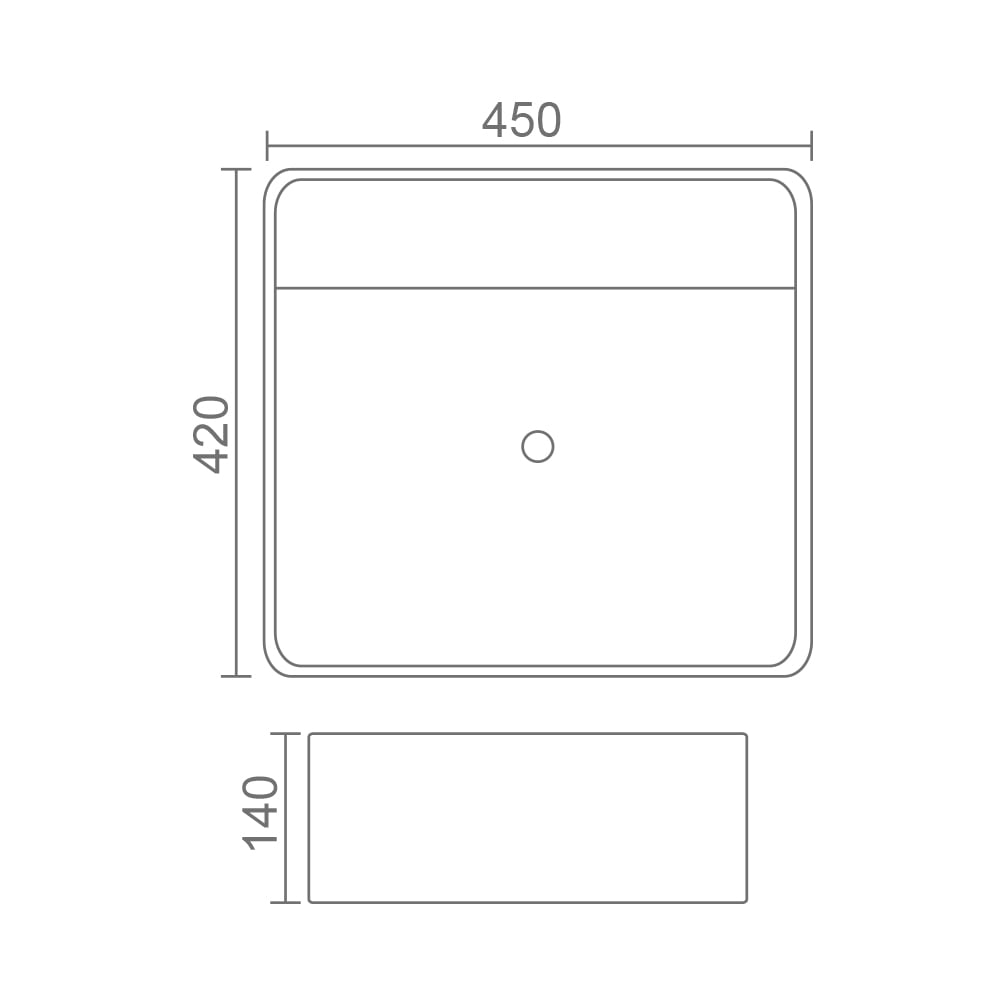MRBEAR - 檯上盆 / PMA-1023-45 / PMA-1023-50