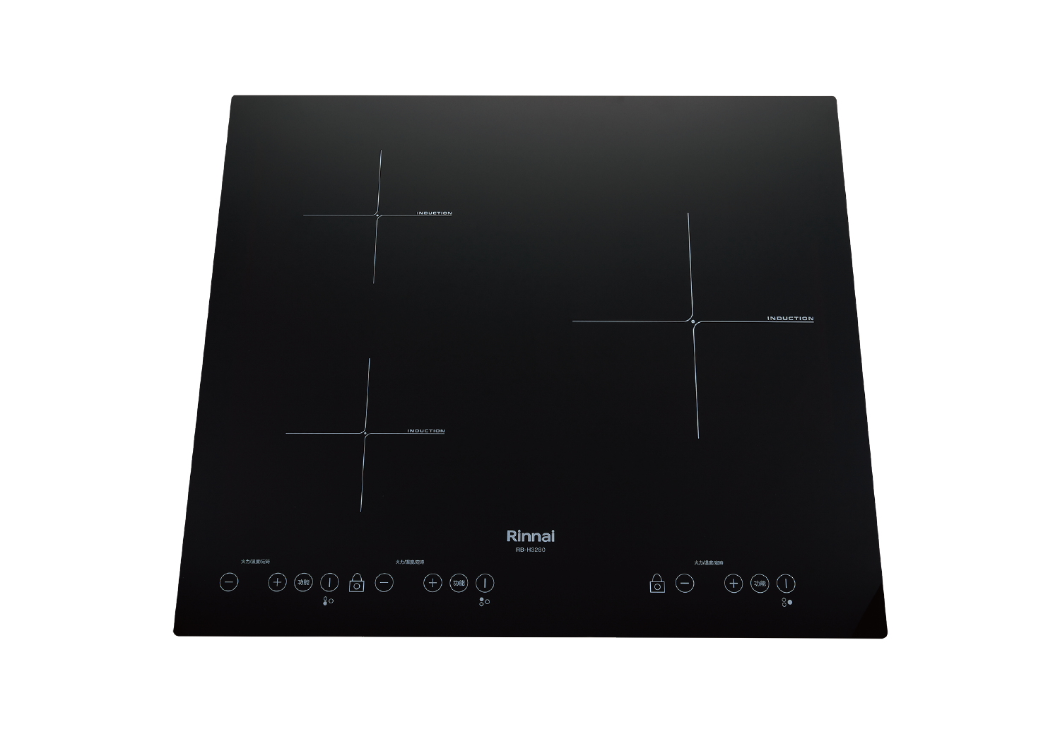 IH智慧感應三口爐(橫向)-RB-H3280