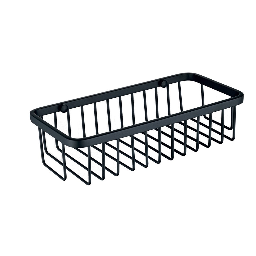 雷勒-霧黑系列-長方型網籃置物架-BH-9.97