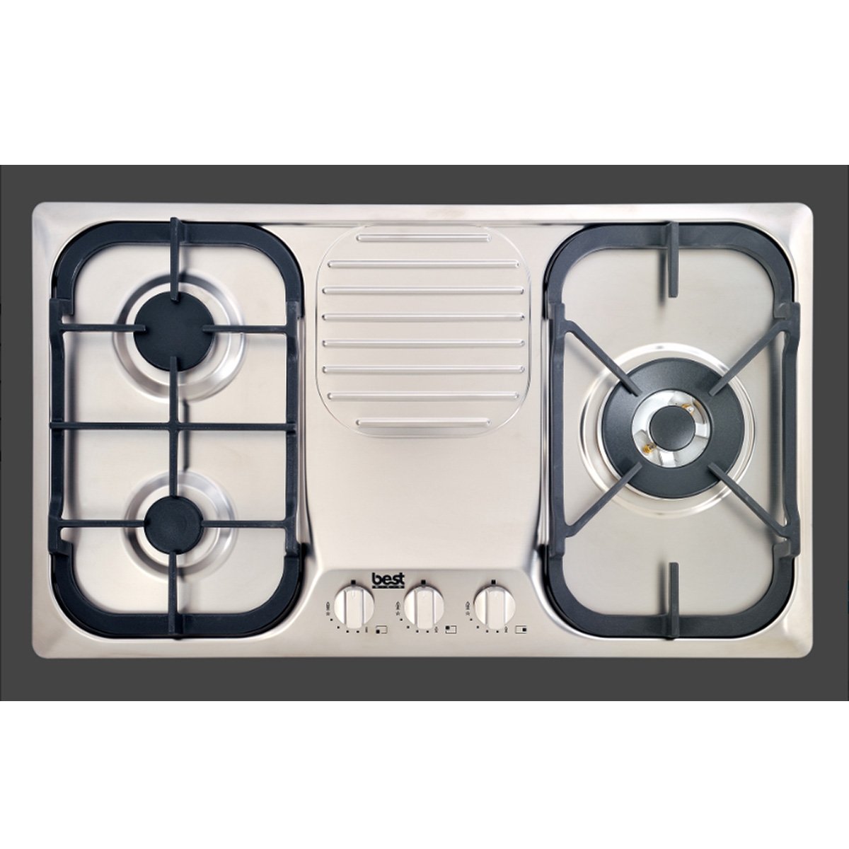 不鏽鋼三口高效能瓦斯爐GH7050-R 不鏽鋼三口高效能瓦斯爐GH7050-R