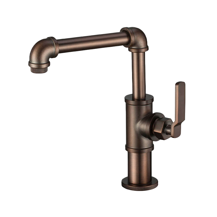 JiangPin-復古工業風 - 冷熱混合單把型 / 面盆龍頭 (霧砂黑、絲面古銅)