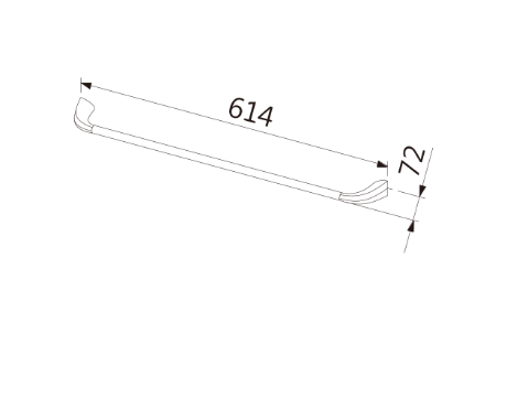 全銅電鍍 - 單桿毛巾桿 T-7066