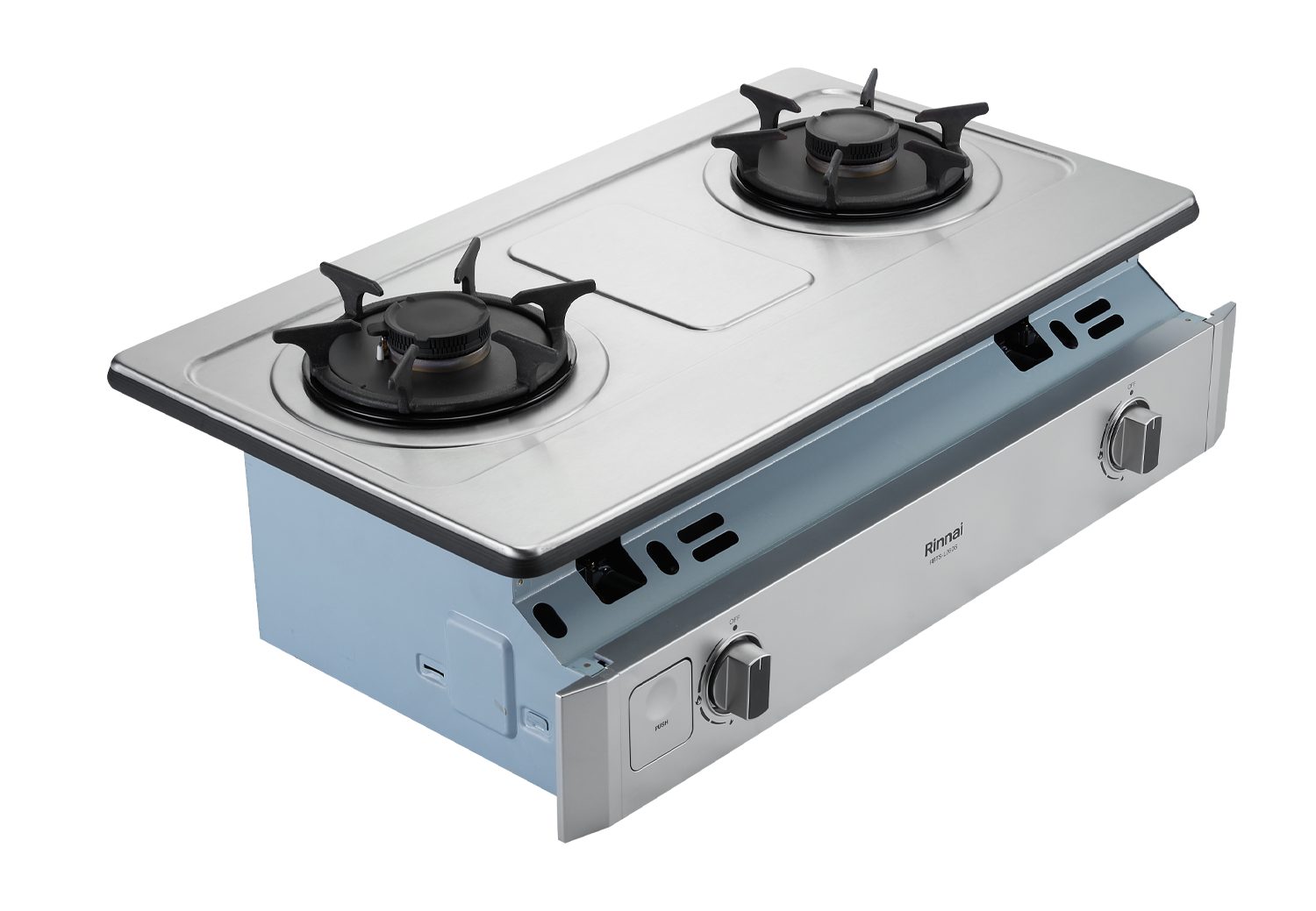 Rinnai林內-嵌入式彩焱不銹鋼雙口爐-RBTS-L260S