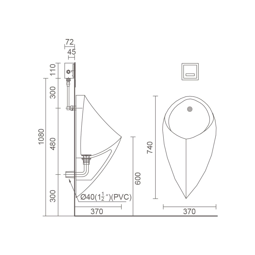 MRBEAR - 水滴型便斗 / PMA-706A