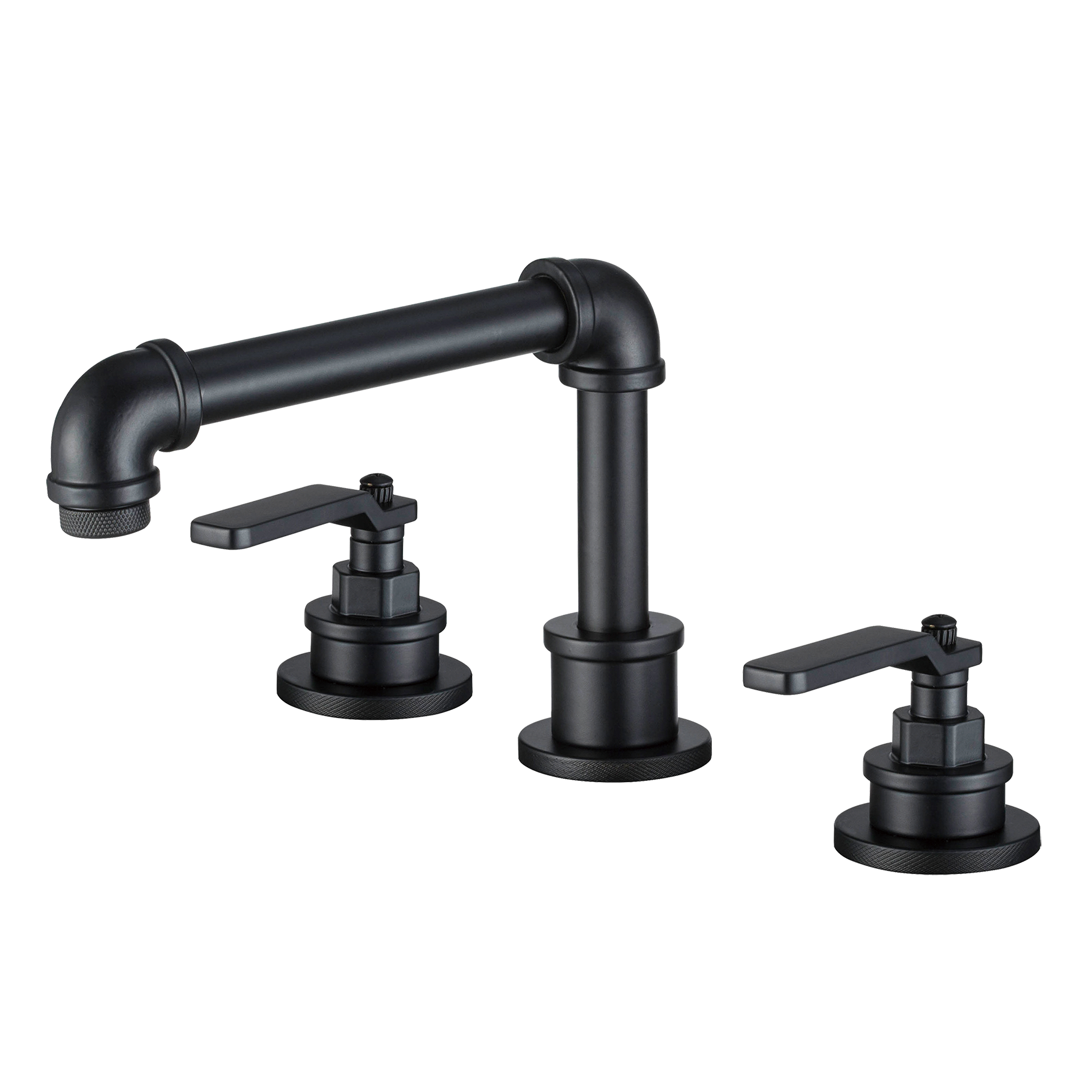 JiangPin-復古工業風 - 分控式雙把手 / 面盆龍頭 (霧砂黑、絲面古銅)