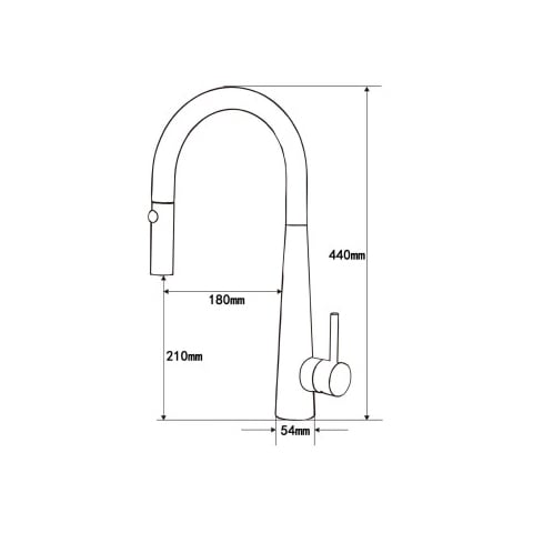 DAY&DAY 日日 -  304 流線型伸縮花灑無鉛廚房龍頭 - ED-KS83555