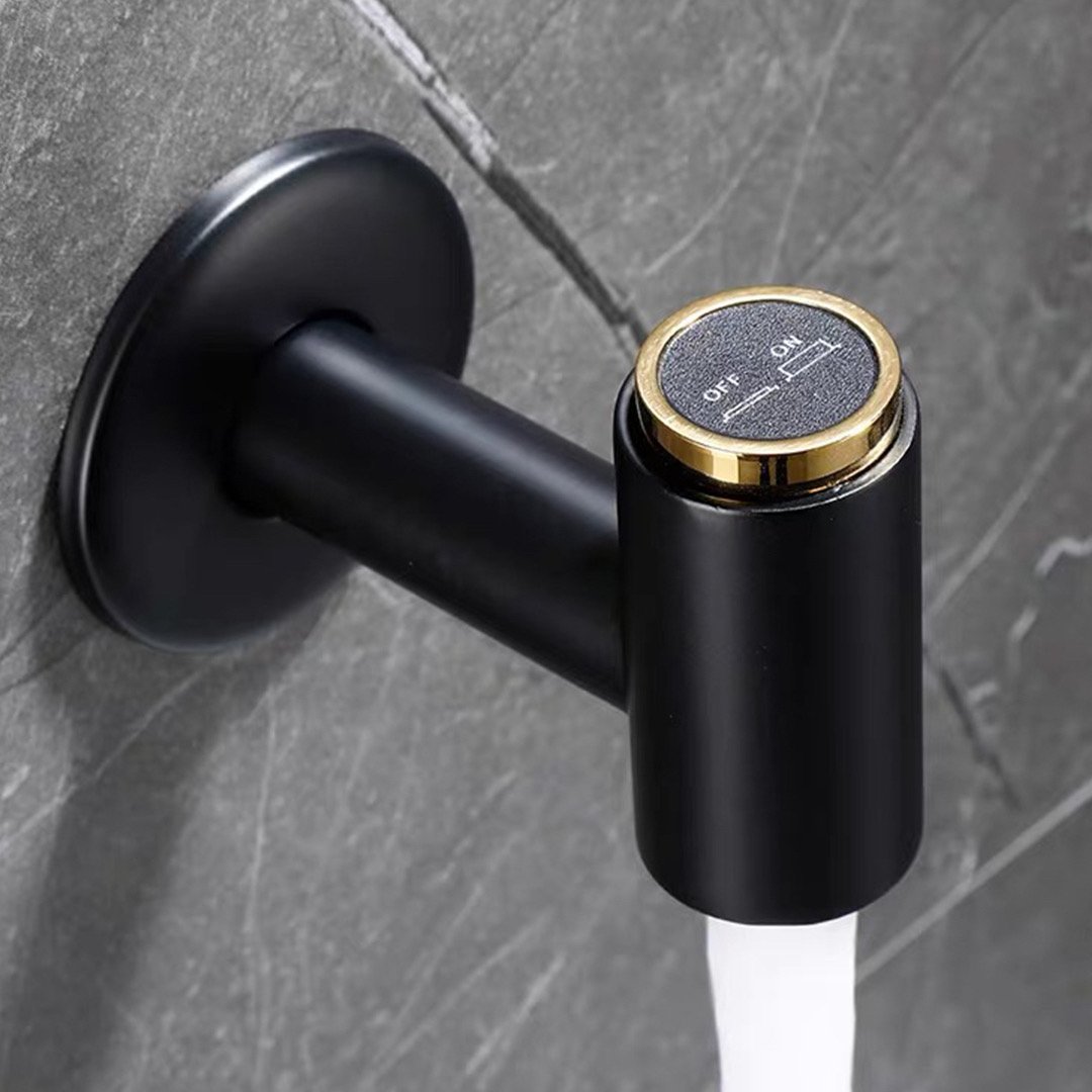 雷勒-霧黑/金系列-單冷短版龍頭、洗衣機款-BH-9.00G