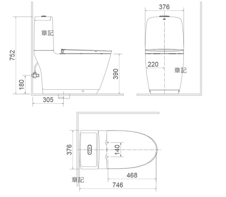 日本INAX-感應式馬桶-ATC-832VN-TW