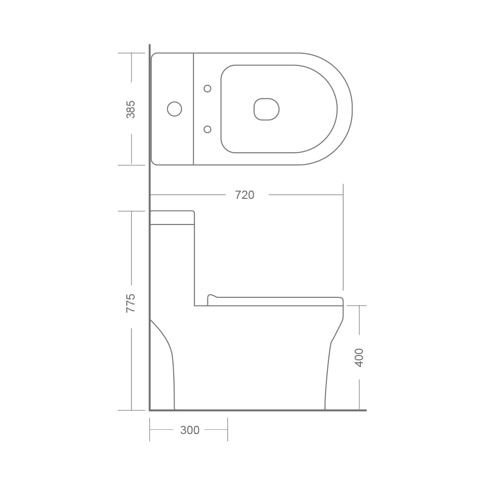 MRBEAR - NEW!! 兩段式省水單體馬桶 / PMA-2928.3