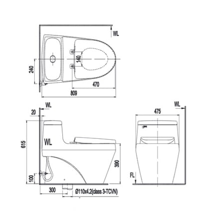 日本 INAX 單體馬桶 AC-1035VN-TW