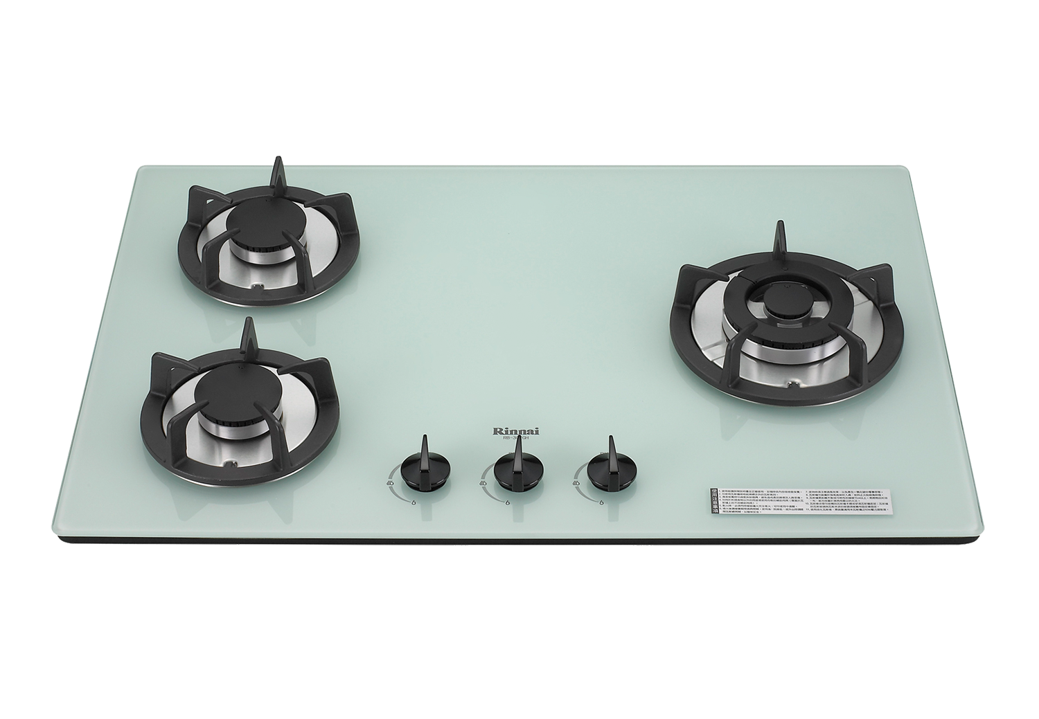 Rinnai林內-檯面式防漏玻璃三口爐-RB-302GH(WR)